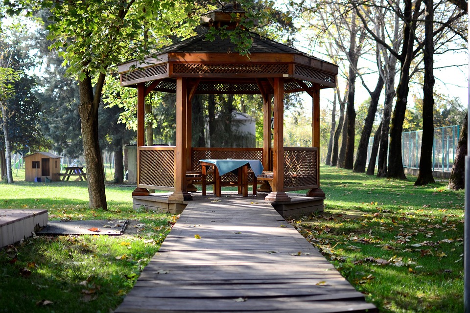 pergola na zahradě
